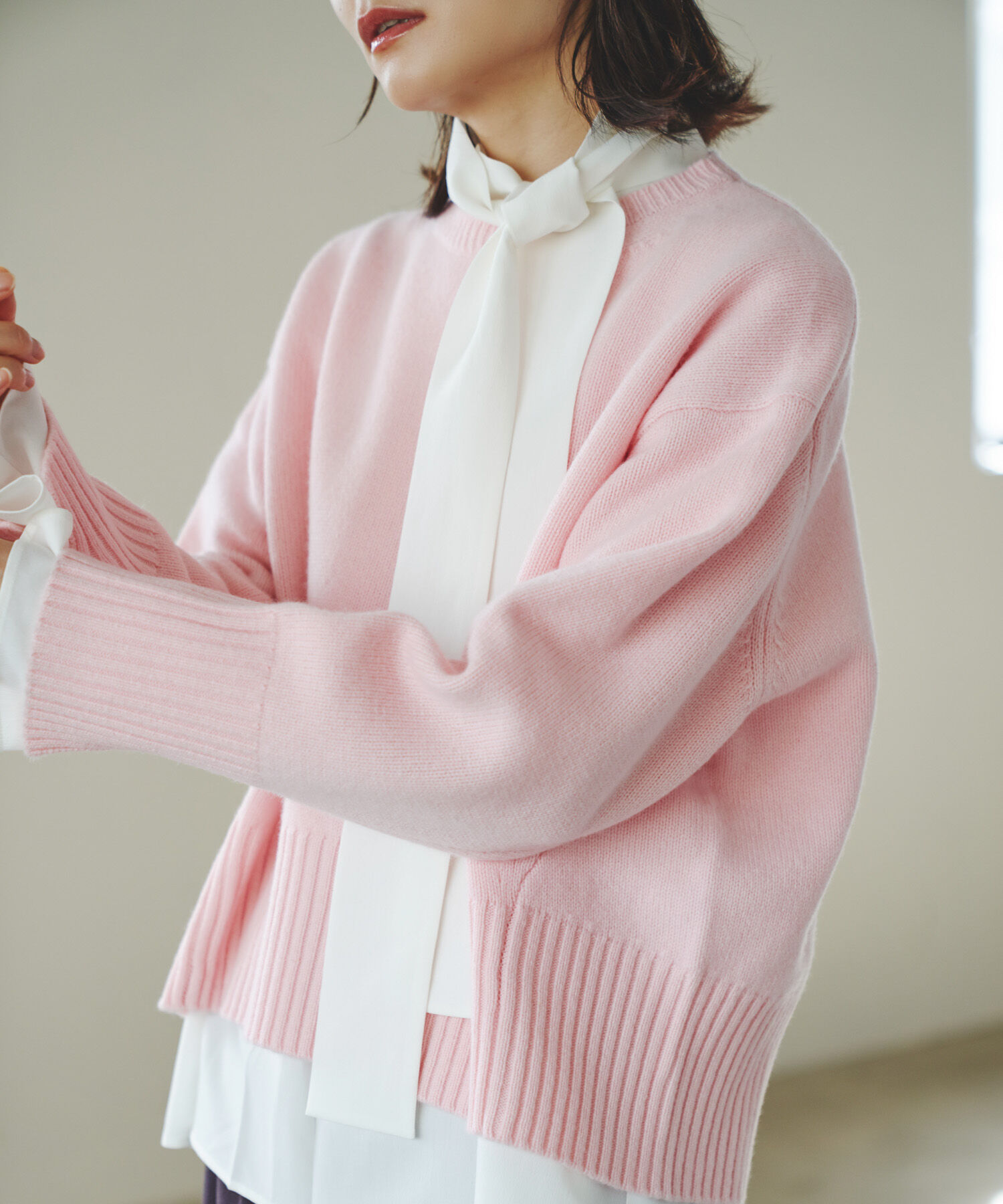 URBAN RESEARCH ROSSO「ボウタイブラウス」|シャツ・ブラウス|ホワイト