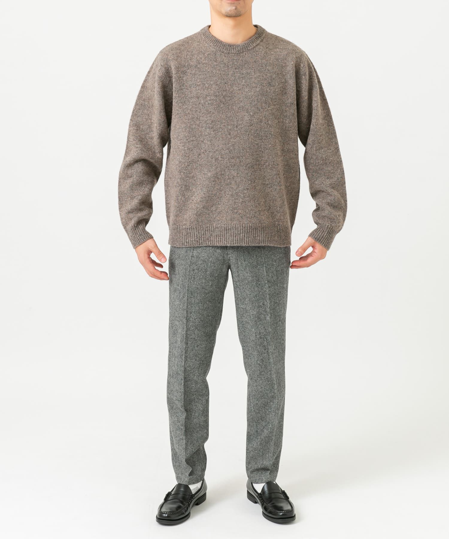 URBAN RESEARCH ROSSO「シェットランドウールクルーネックニット」|ニット・セーター|