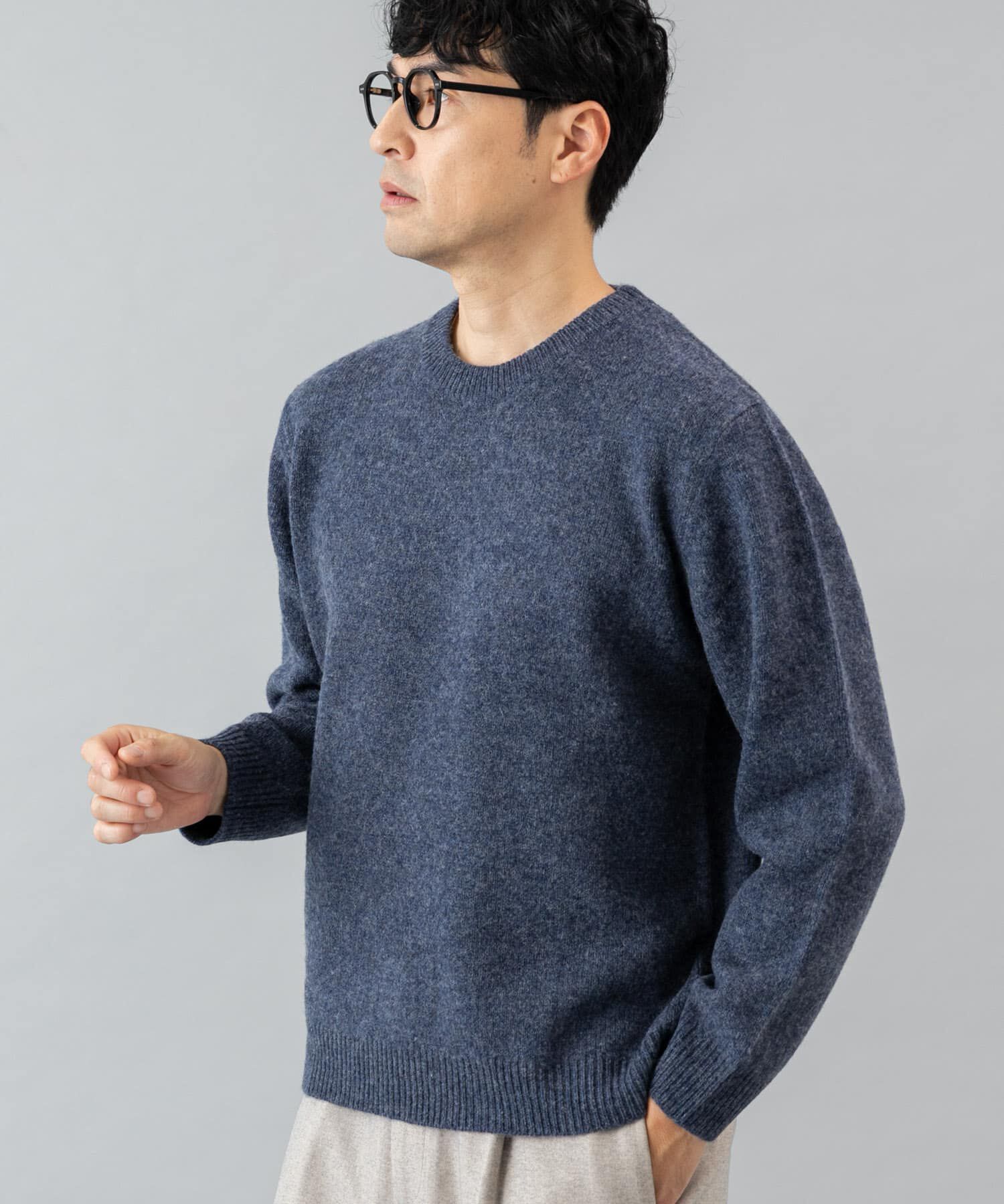 URBAN RESEARCH ROSSO「シェットランドウールクルーネックニット」|ニット・セーター|