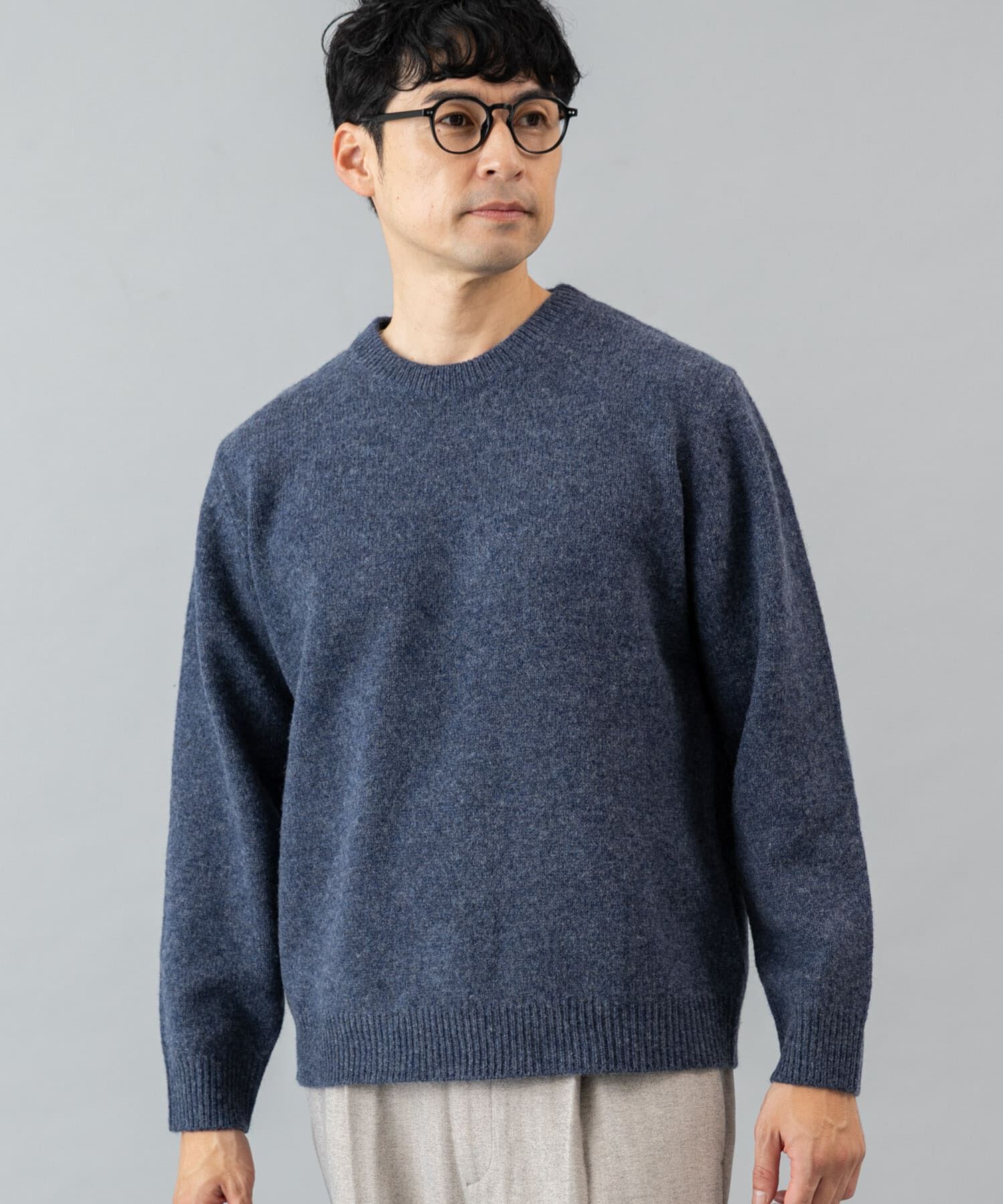 URBAN RESEARCH ROSSO「シェットランドウールクルーネックニット」|ニット・セーター|