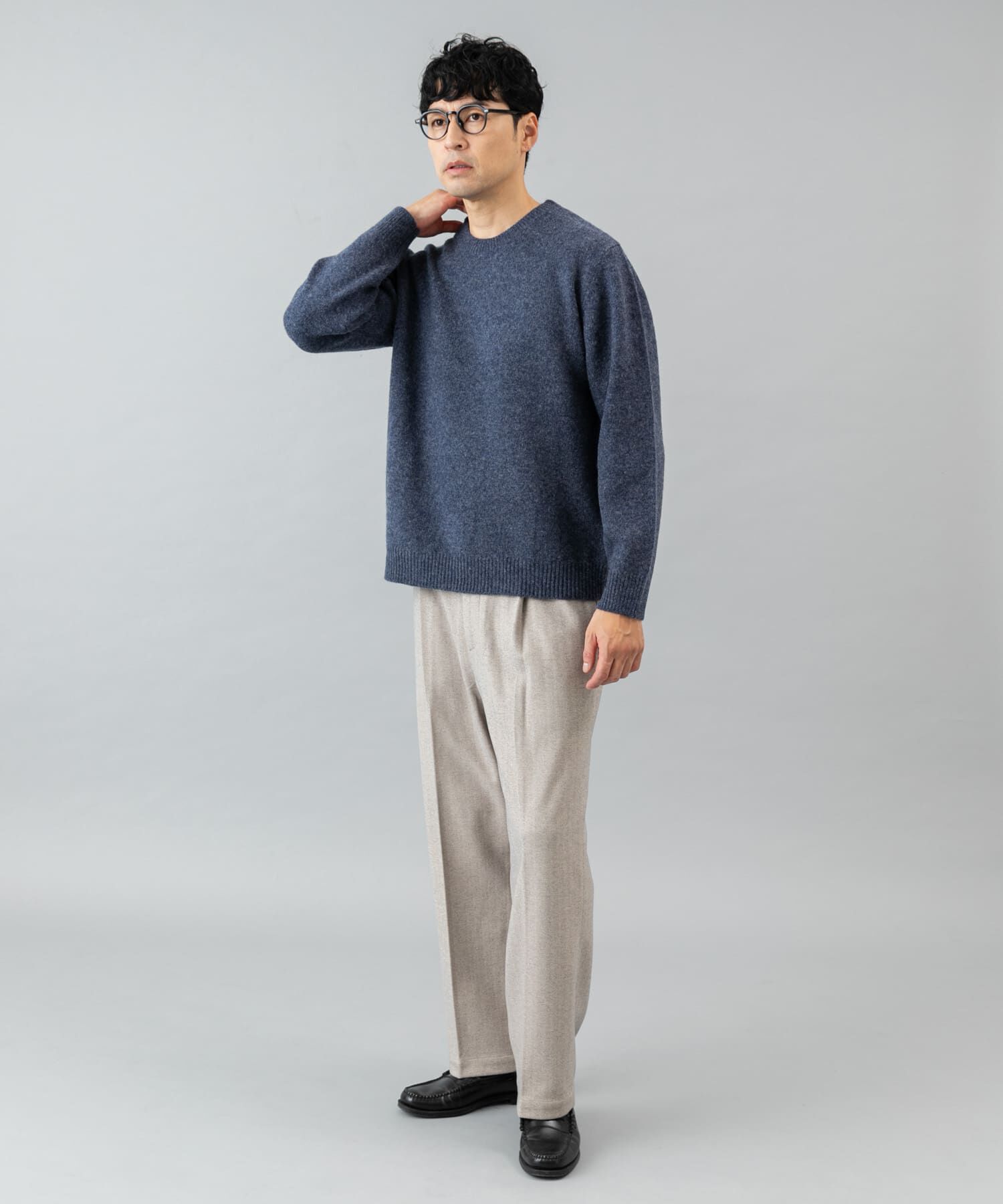 URBAN RESEARCH ROSSO「シェットランドウールクルーネックニット」|ニット・セーター|