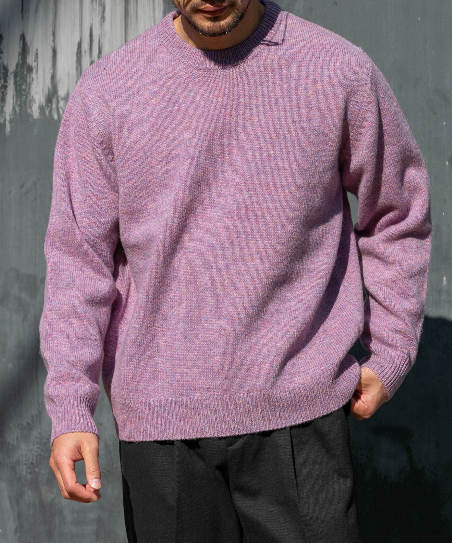 URBAN RESEARCH ROSSO「シェットランドウールクルーネックニット」|ニット・セーター|