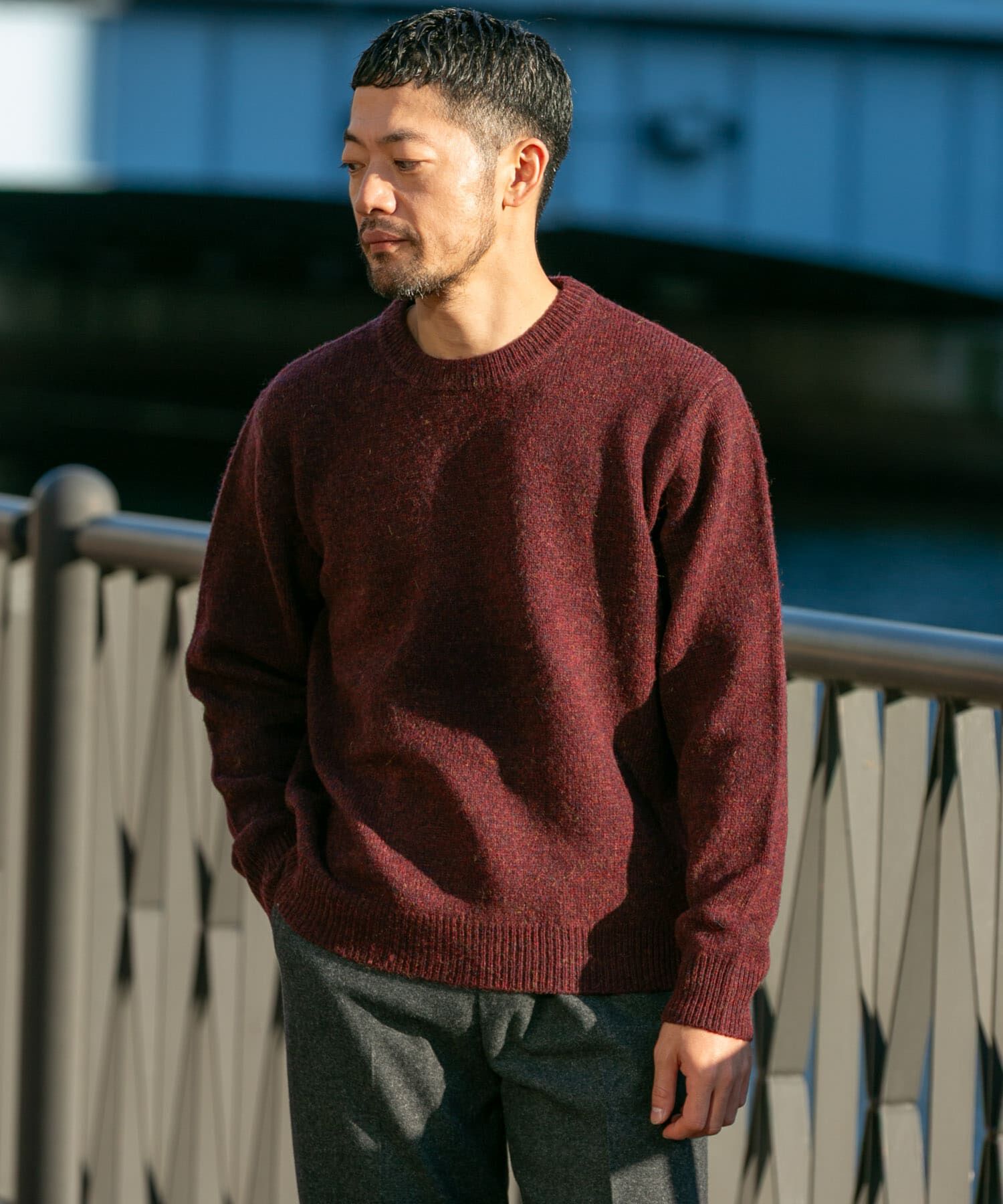 URBAN RESEARCH ROSSO「シェットランドウールクルーネックニット」|ニット・セーター|