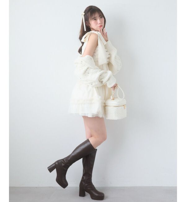  「フリルチュールミニワンピース」|ワンピース|
