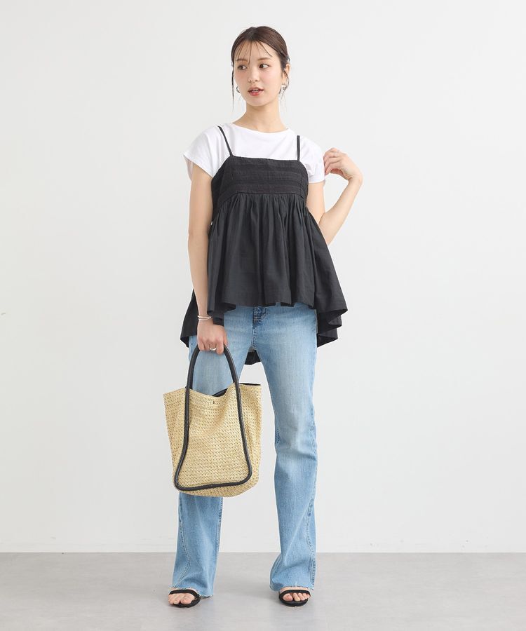 earth music&ecology「SET2点レースキャミ+フレンチTee」|Tシャツ・カットソー|