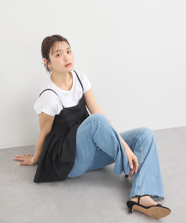 earth music&ecology「SET2点レースキャミ+フレンチTee」|Tシャツ・カットソー|