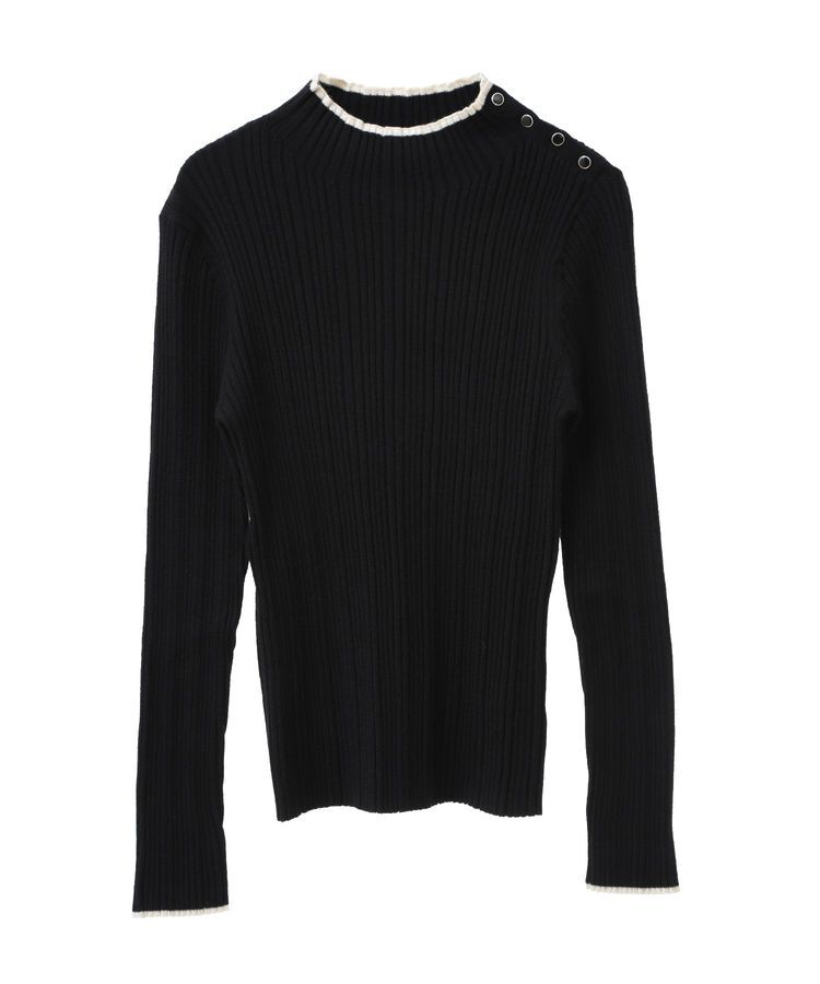 earth music&ecology「ライン&ショルダーボタンニットプルオーバー」|ニット・セーター|