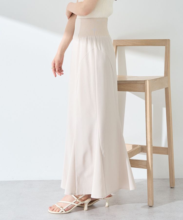 earth music&ecology「サイドリブパネルラインマーメイドスカート」|タイト|