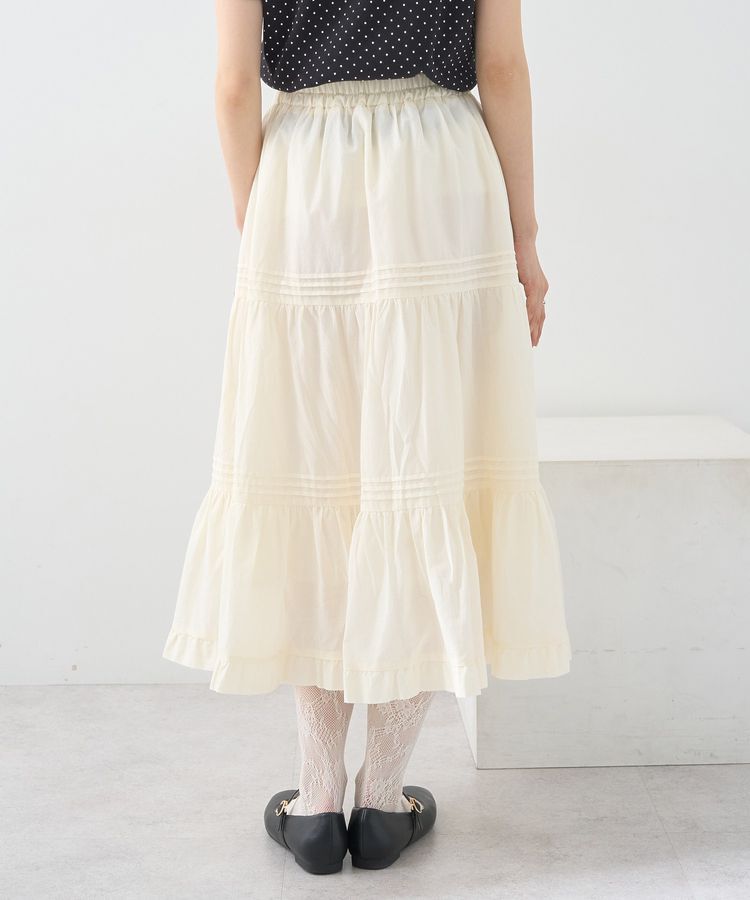 earth music&ecology「ピンタックティアードミディスカート」|フレア|