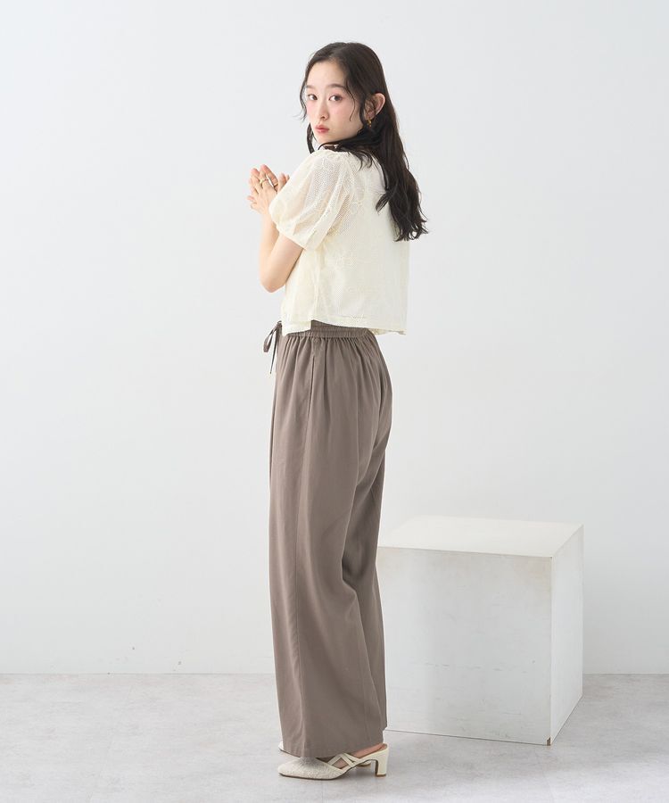 earth music&ecology「フラワーコード刺繍カーディガン」|カーディガン|