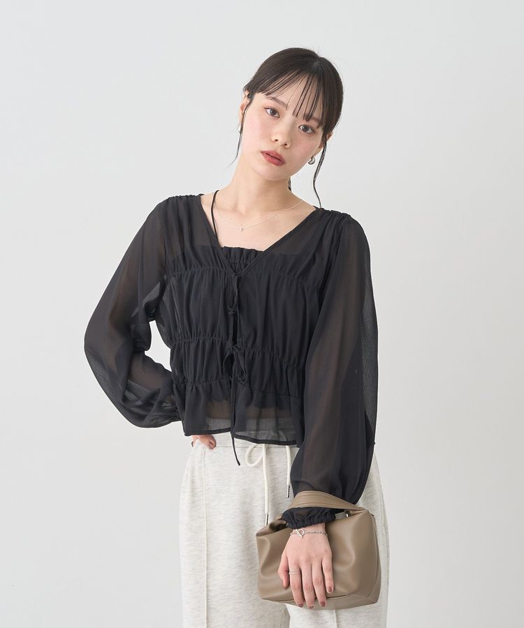 earth music&ecology「SET2点シアーシャーリングブラウス＋インナー」|シャツ・ブラウス|