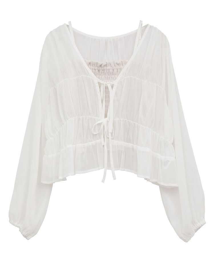 earth music&ecology「SET2点シアーシャーリングブラウス＋インナー」|シャツ・ブラウス|