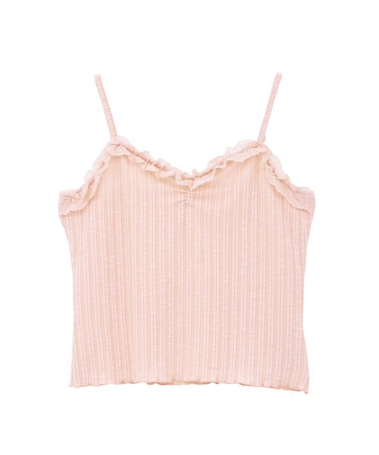 earth music&ecology「SET2点メローボレロ＋フリルキャミソール」|カーディガン|