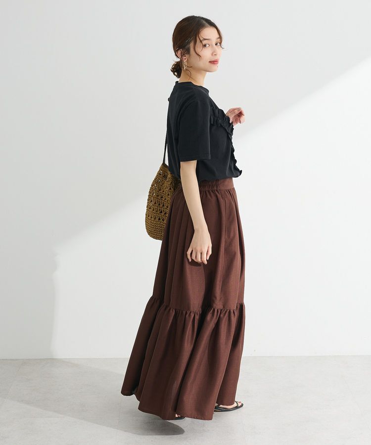 Green Parks「・Petit Fleur アシンメトリーフリルTEE」|Tシャツ・カットソー|