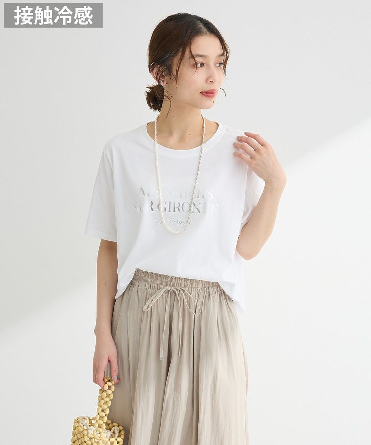 Green Parks「箔プリントフェミニンロゴTシャツ」|Tシャツ・カットソー|Off White