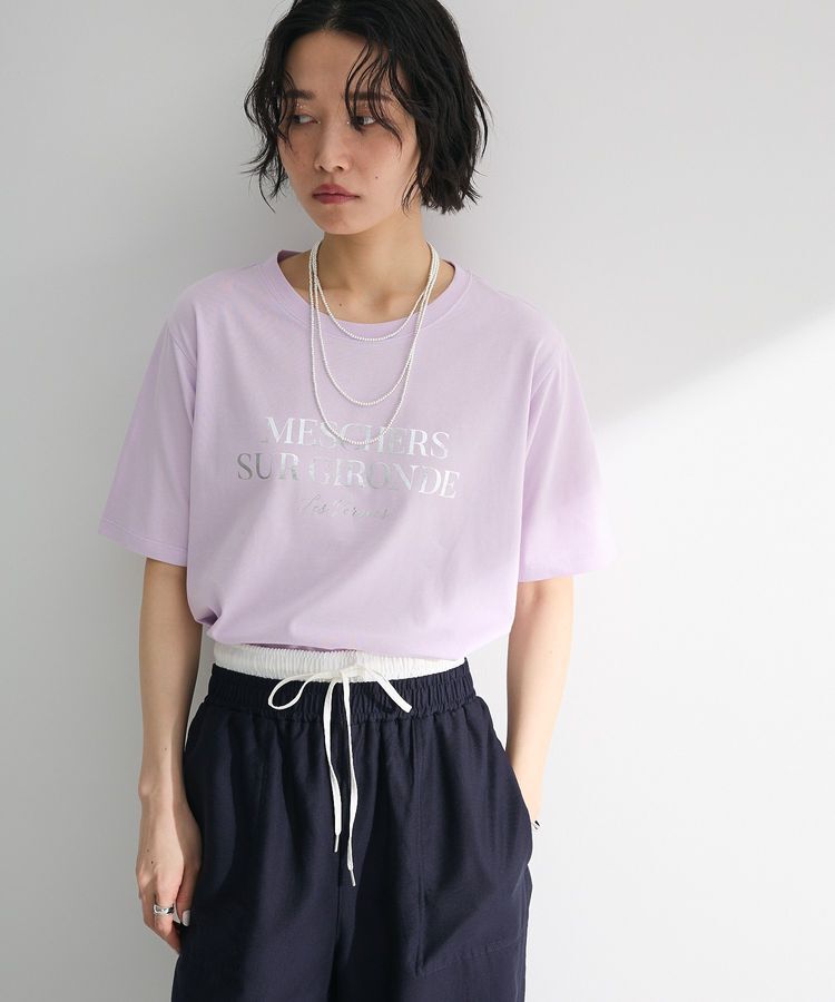 Green Parks「箔プリントフェミニンロゴTシャツ」|Tシャツ・カットソー|