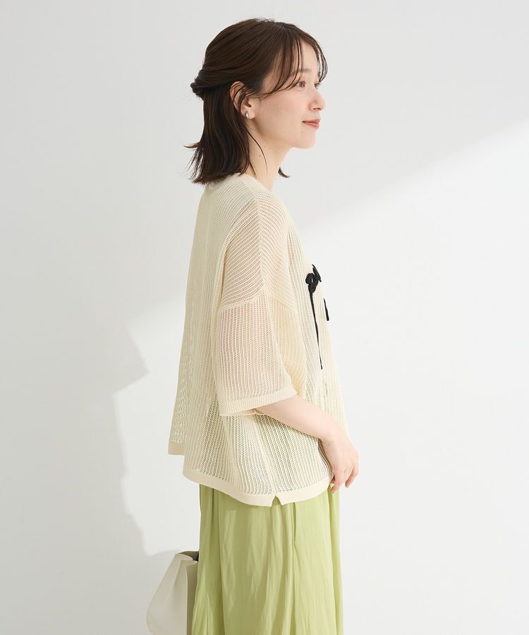 armonia「テープロゴ透かしニットプルオーバー」|Tシャツ・カットソー|