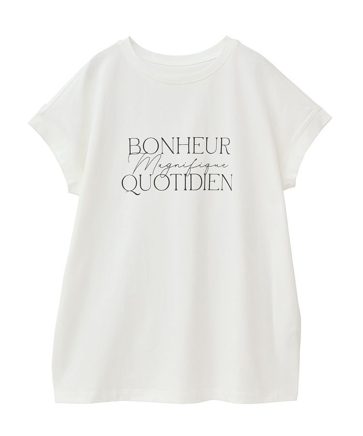 Green Parks「フレンチスリーブ筆記体ロゴチュニック」|チュニック|