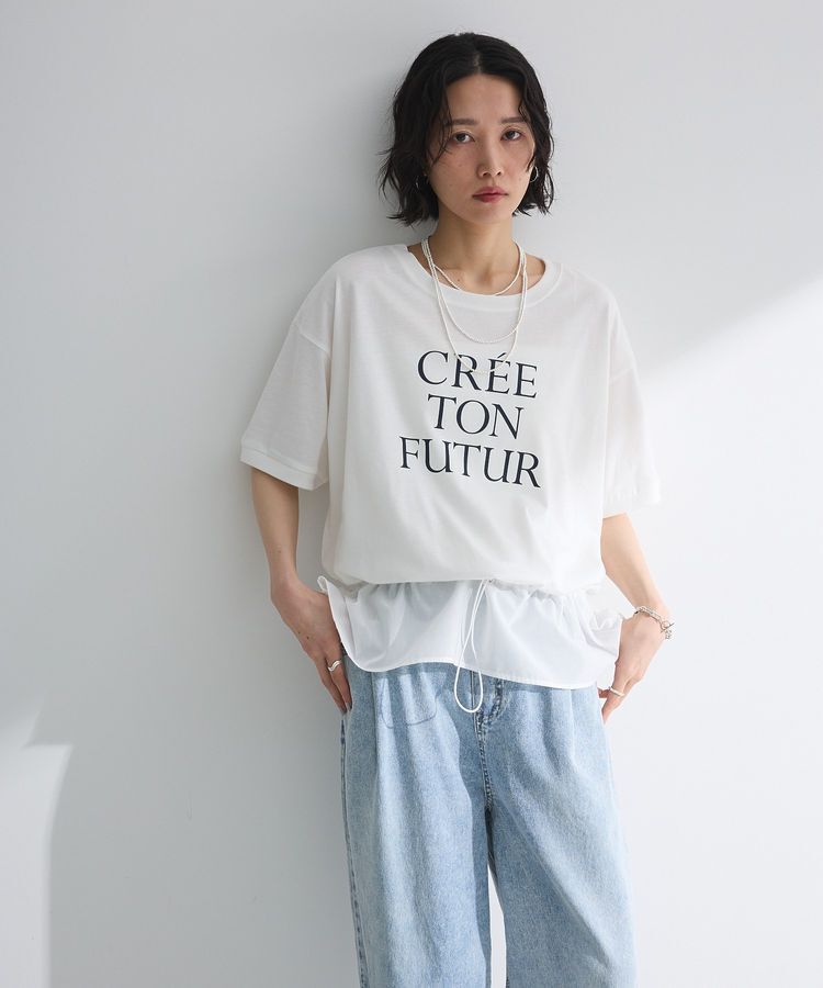 Green Parks「ウエストドロストドッキングロゴプルオーバー」|Tシャツ・カットソー|