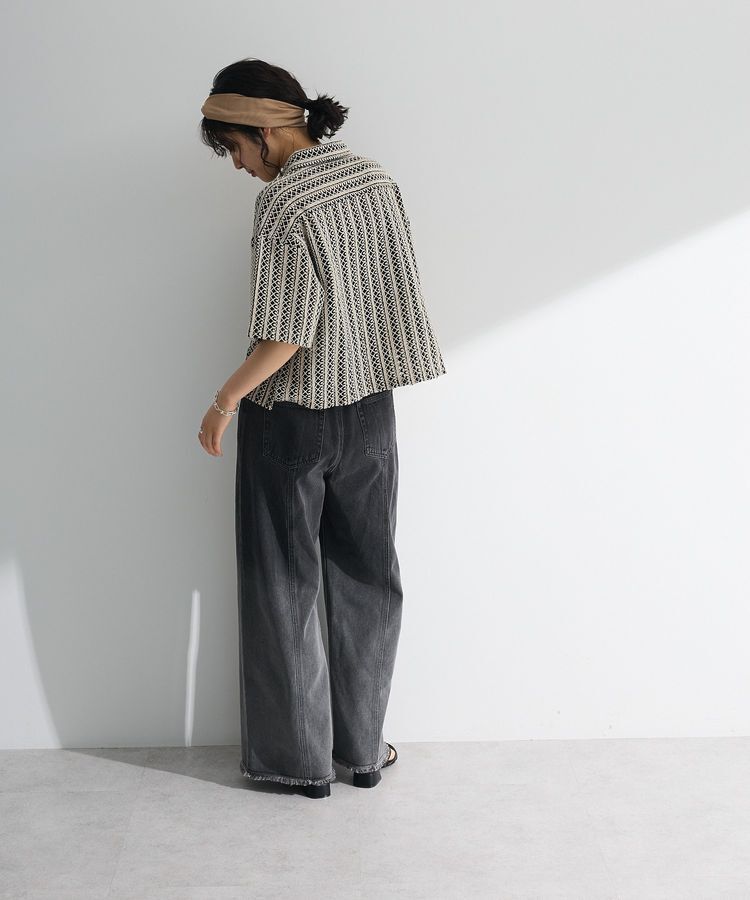 Green Parks「インド綿 衿付きレースシャツ」|シャツ・ブラウス|