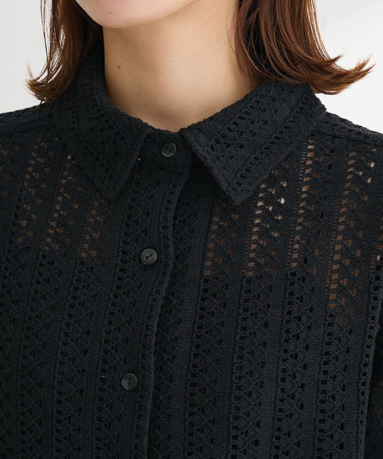 Green Parks「インド綿 衿付きレースシャツ」|シャツ・ブラウス|