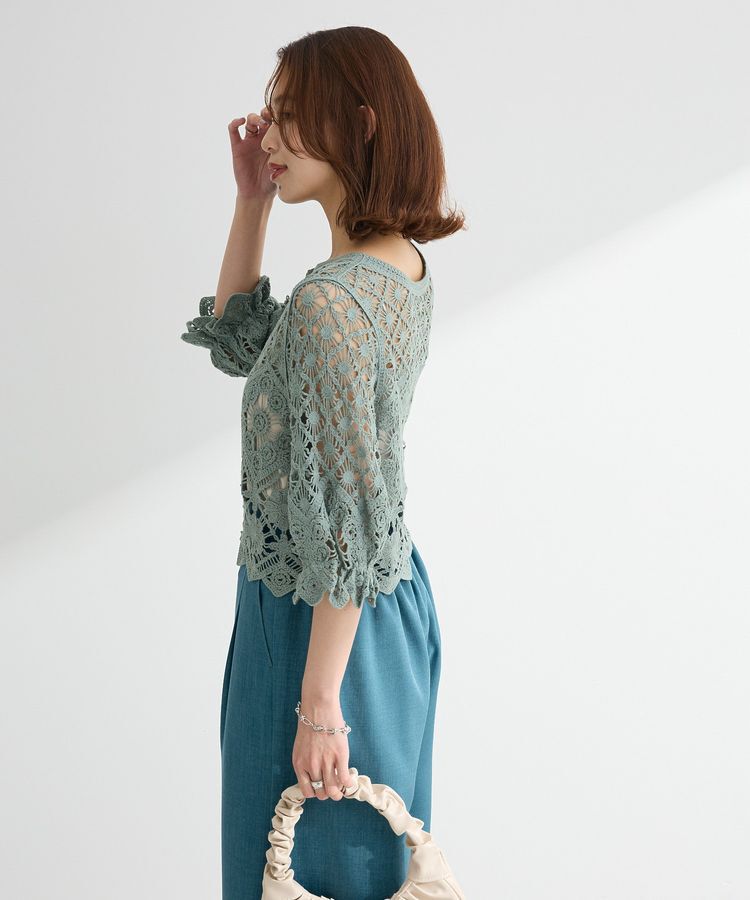 Green Parks「・SUGAR SPOON 2wayクロシェカーディガン」|カーディガン|