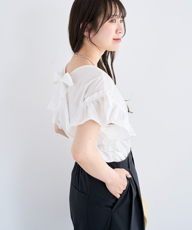 Green Parks「・ELENCARE DUE バックリボンブラウス」|シャツ・ブラウス|