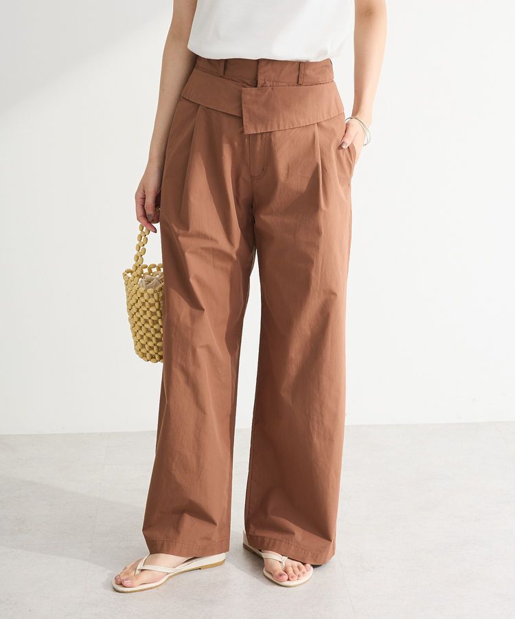 Green Parks「・ELENCARE DUE ダブルウエストパンツ」|その他|Brown