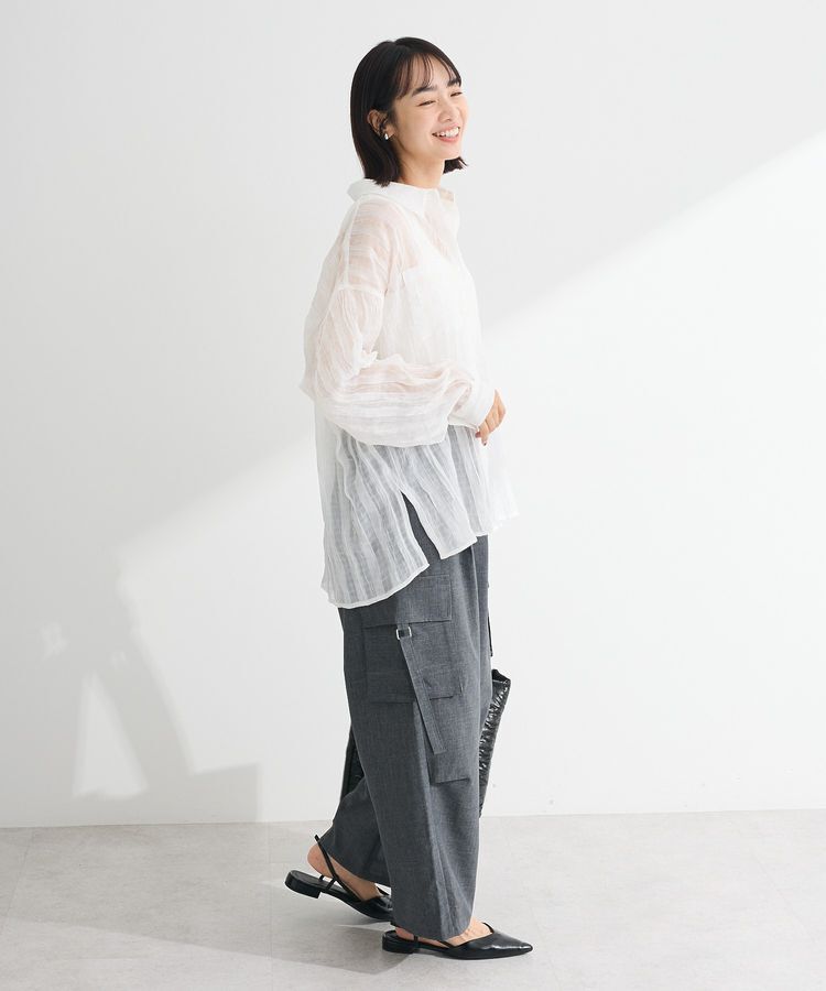 Green Parks「シアーワッシャーロングスリーブシャツ」|シャツ・ブラウス|