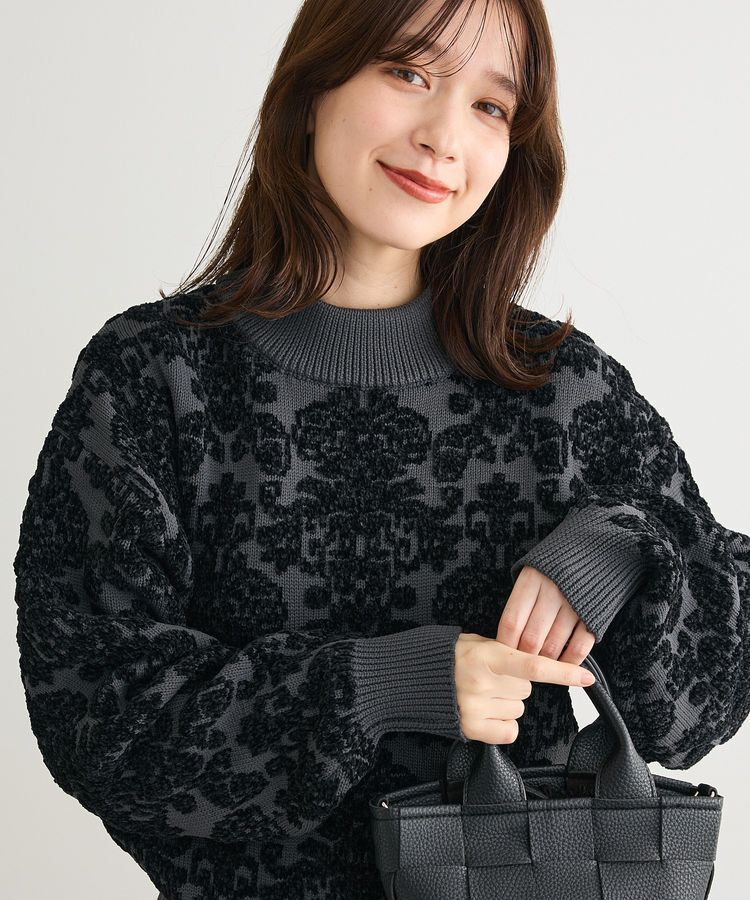 Green Parks「・swing by アラベスクジャカードニット」|ニット・セーター|