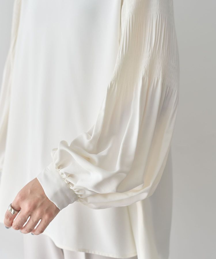 Green Parks「O.袖プリーツブラウス」|シャツ・ブラウス|