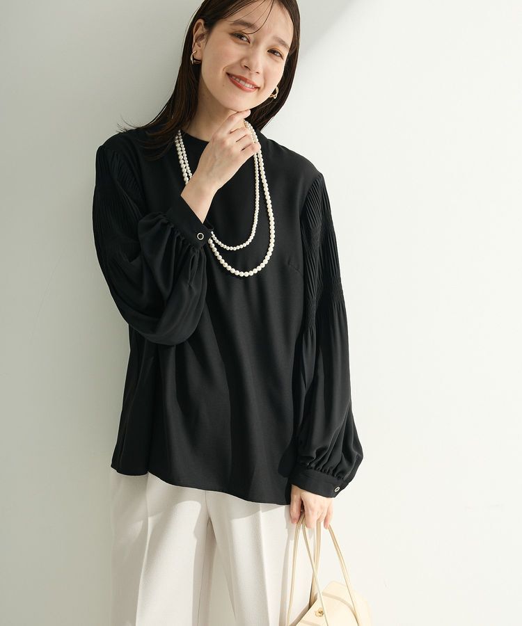 Green Parks「O.袖プリーツブラウス」|シャツ・ブラウス|