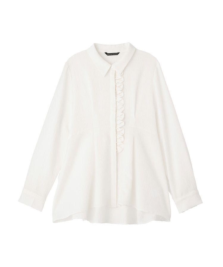 YECCA VECCA「パールジャガードペプラムブラウス」|シャツ・ブラウス|