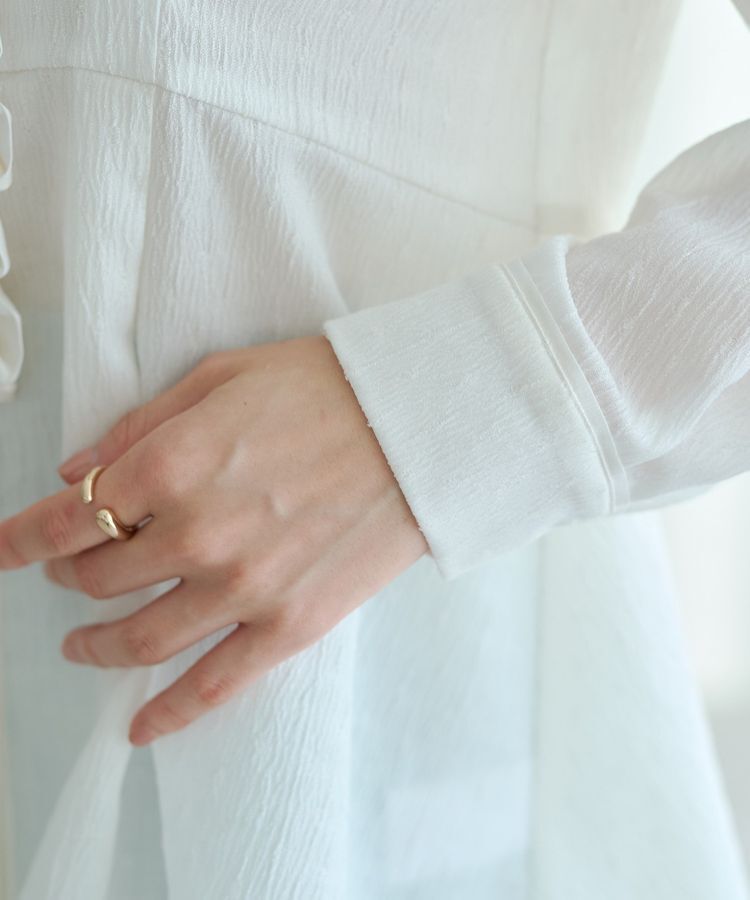 YECCA VECCA「パールジャガードペプラムブラウス」|シャツ・ブラウス|