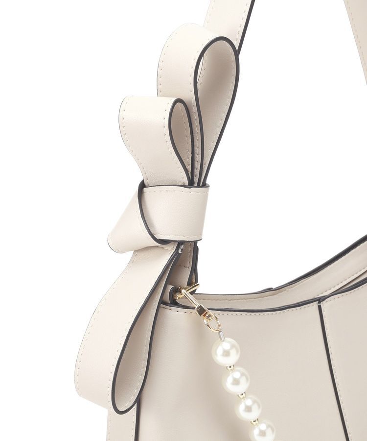 YECCA VECCA「パールチャーム付きリボンベルトバッグ」|ショルダー・メッセンジャー|