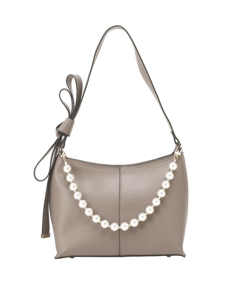 YECCA VECCA「パールチャーム付きリボンベルトバッグ」|ショルダー・メッセンジャー|