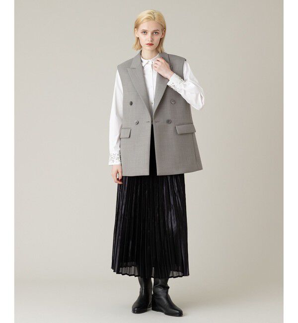 LOULOU WILLOUGHBY「【LOULOU WILLOUGHBY】グロッシーグラデプリーツスカート」|スカート|