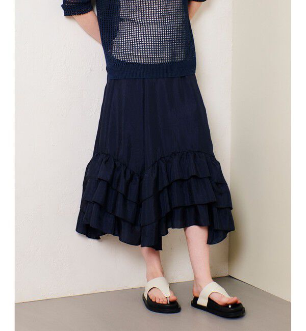 allureville「イレギュラーヘムフリルティアードスカート」|スカート|