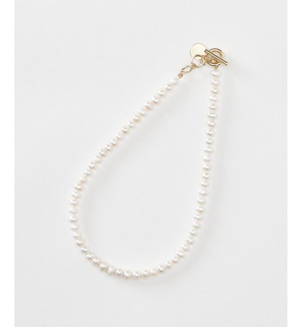 allureville「淡水パールショートネックレス」|ネックレス|オフホワイト