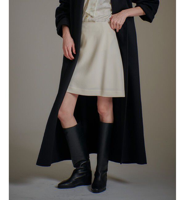 LOULOU WILLOUGHBY「【LOULOU WILLOUGHBY】ダブルクロスミニスカート」|スカート|アイボリー