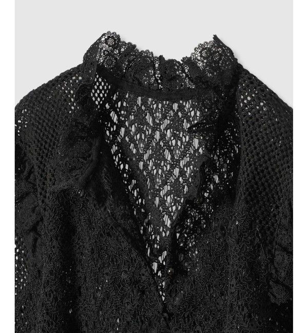 LOULOU WILLOUGHBY「【LOULOU WILLOUGHBY】レースコンビプルオーバー」|Tシャツ・カットソー|