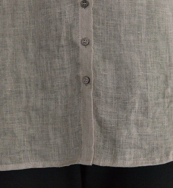  「シアーガーゼバンドカラーブラウス」|シャツ・ブラウス|