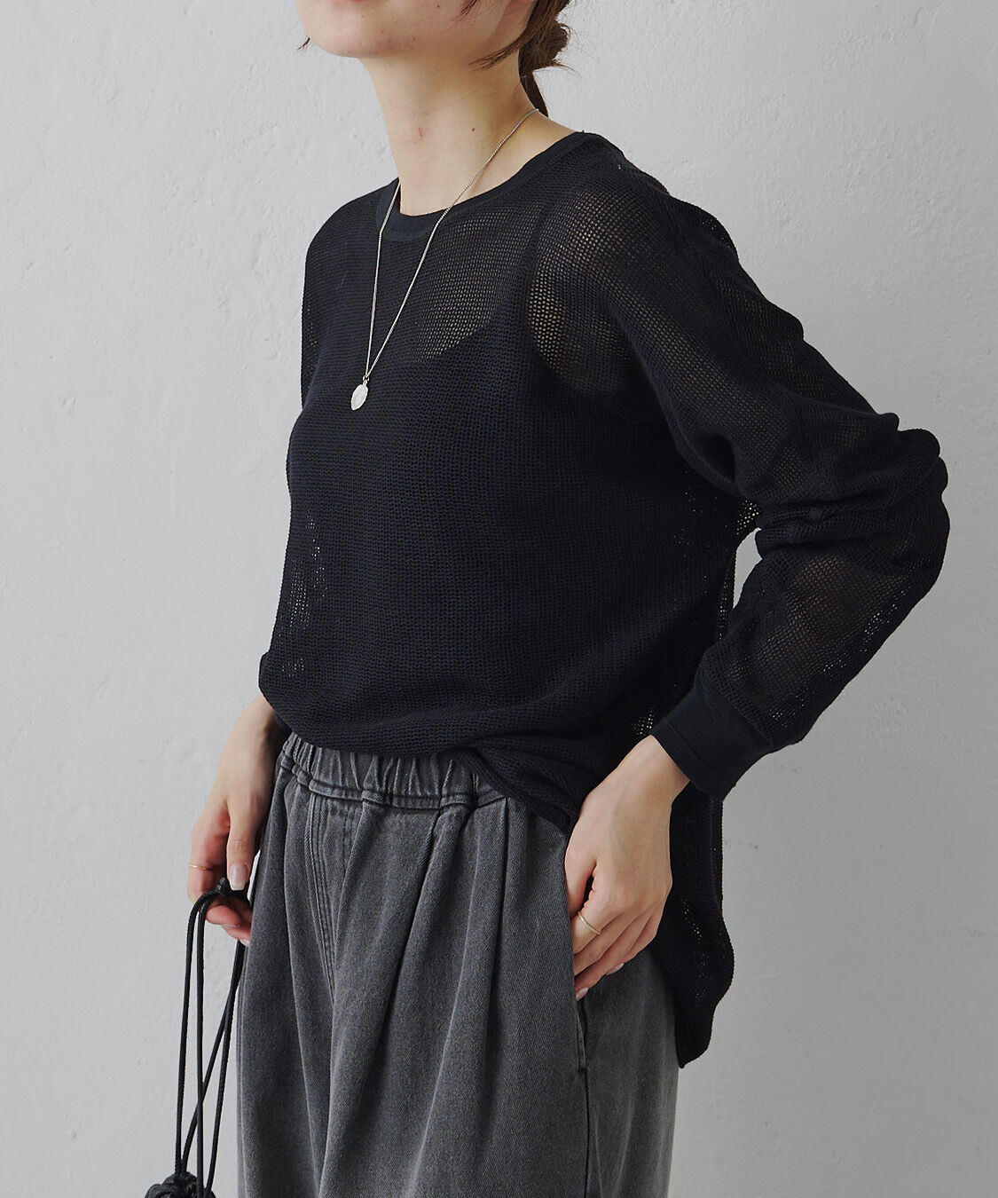  「ラッセルメッシュカットソー」|Tシャツ・カットソー|