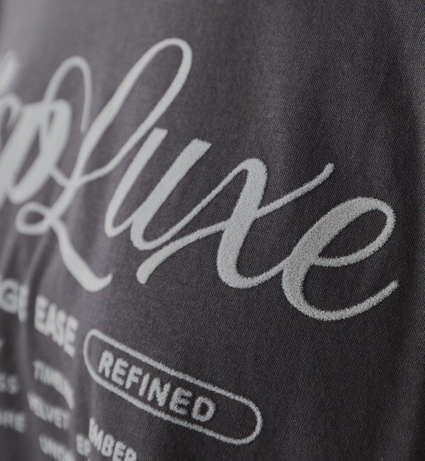  「リサイクルコットンシルケットフロッキープリントカットソー」|Tシャツ・カットソー|