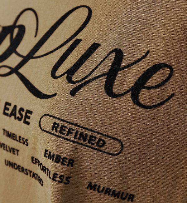  「リサイクルコットンシルケットフロッキープリントカットソー」|Tシャツ・カットソー|