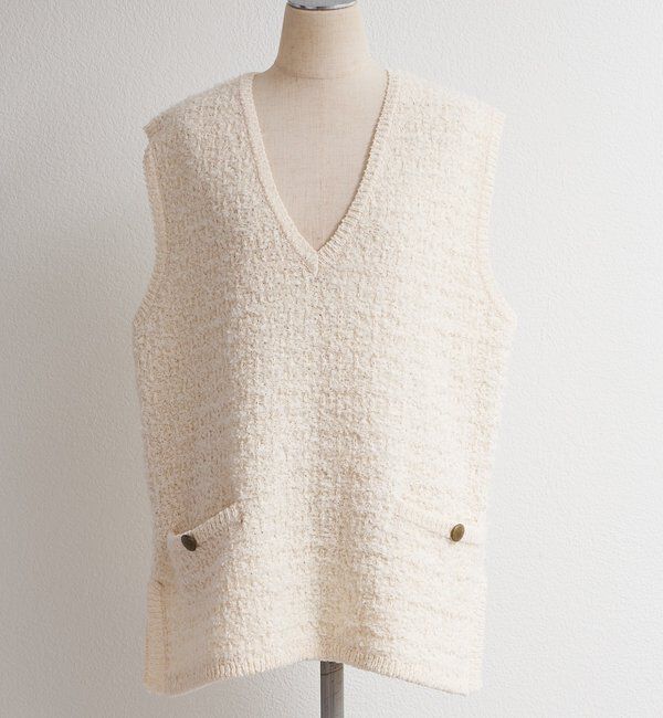  「ツィードライクニットベスト」|ニット・セーター|