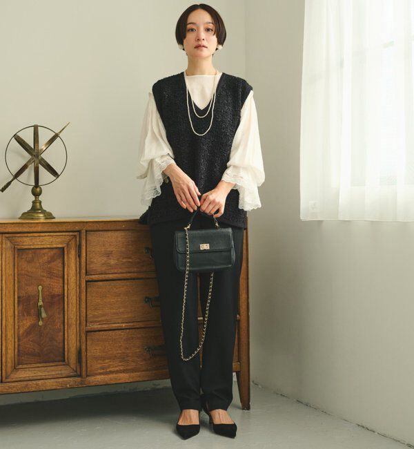  「ツィードライクニットベスト」|ニット・セーター|