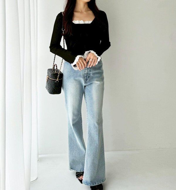  「【WEB限定】ストレッチ美脚デニムパンツ」|その他|