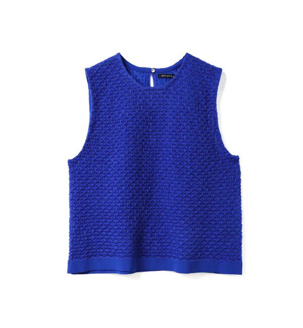 mizuiro ind「mizuiro ind パターンシアーベスト」|ベスト・ジレ|ブルー