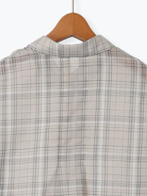 Lugnoncure「シアーチェックシャツ《2025spring catalog item》」|シャツ・ブラウス|
